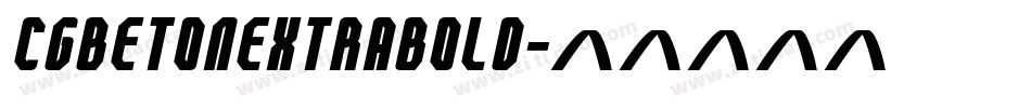 CgBetonExtraBold字体转换