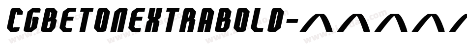 CgBetonExtraBold字体转换