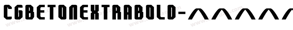 CgBetonExtraBold字体转换