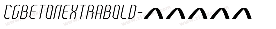 CgBetonExtraBold字体转换