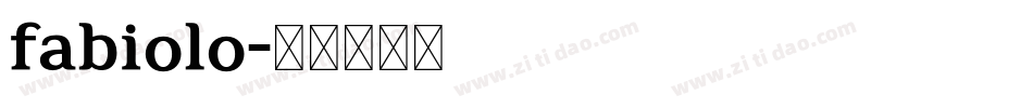 fabiolo字体转换