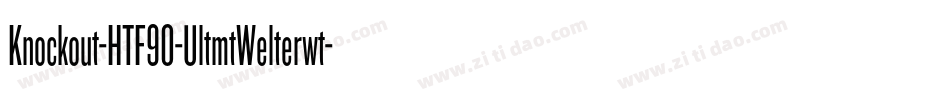 Knockout-HTF90-UltmtWelterwt字体转换
