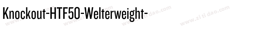 Knockout-HTF50-Welterweight字体转换