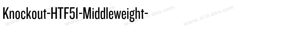 Knockout-HTF51-Middleweight字体转换