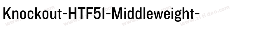 Knockout-HTF51-Middleweight字体转换