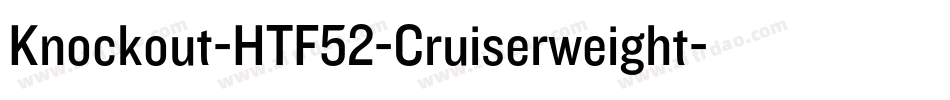 Knockout-HTF52-Cruiserweight字体转换