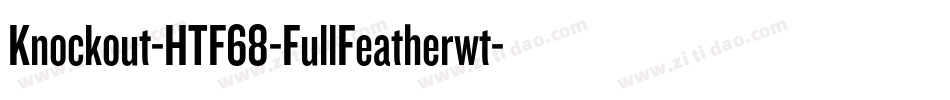 Knockout-HTF68-FullFeatherwt字体转换