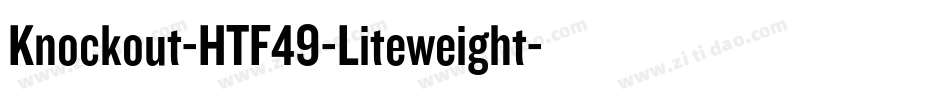 Knockout-HTF49-Liteweight字体转换