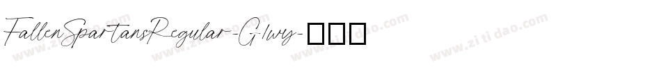 FallenSpartansRegular-G1wy字体转换