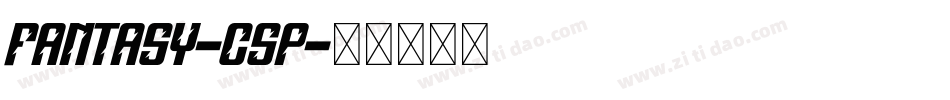 Fantasy-CSP字体转换
