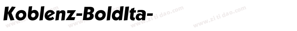 Koblenz-BoldIta字体转换