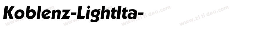 Koblenz-LightIta字体转换