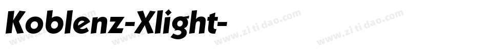 Koblenz-Xlight字体转换
