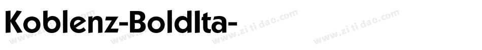 Koblenz-BoldIta字体转换