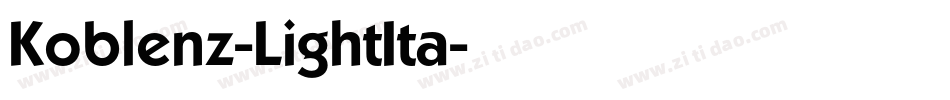 Koblenz-LightIta字体转换