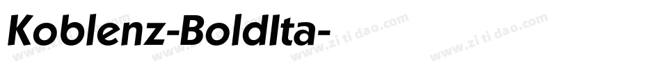 Koblenz-BoldIta字体转换