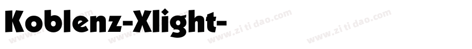 Koblenz-Xlight字体转换