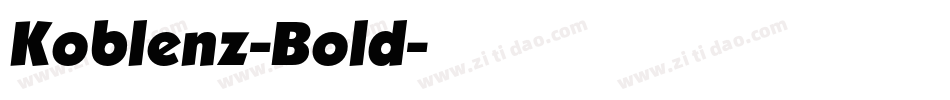 Koblenz-Bold字体转换