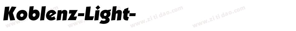 Koblenz-Light字体转换
