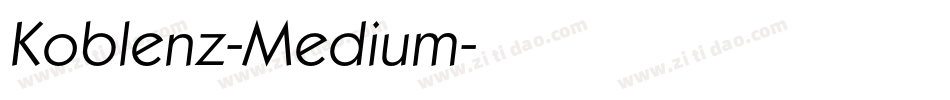 Koblenz-Medium字体转换