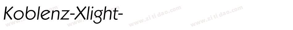 Koblenz-Xlight字体转换