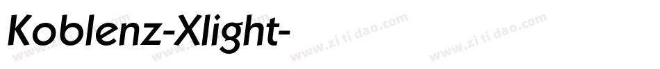 Koblenz-Xlight字体转换