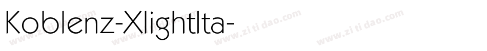 Koblenz-XlightIta字体转换