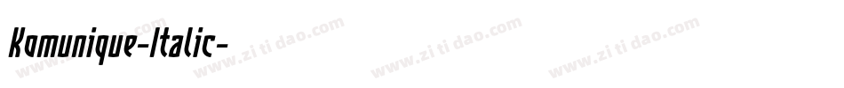 Komunique-Italic字体转换