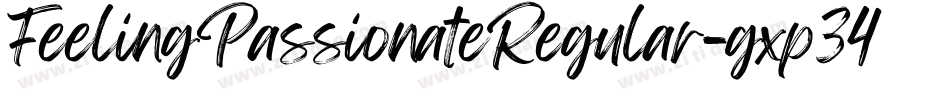 FeelingPassionateRegular-gxp34字体转换