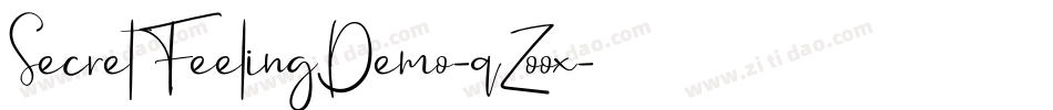 SecretFeelingDemo-qZoox字体转换
