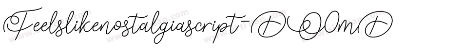 Feelslikenostalgiascript-DO0mD字体转换