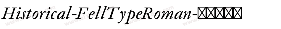 Historical-FellTypeRoman字体转换