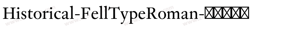 Historical-FellTypeRoman字体转换