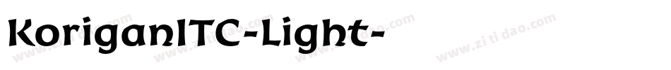 KoriganITC-Light字体转换