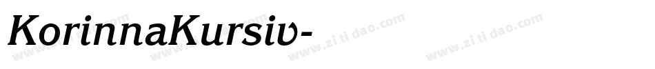 KorinnaKursiv字体转换