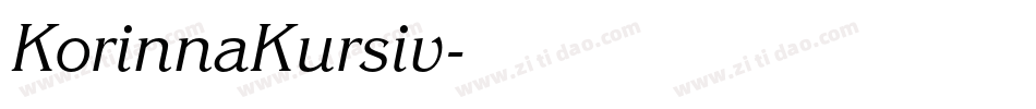 KorinnaKursiv字体转换
