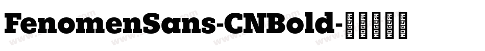 FenomenSans-CNBold字体转换