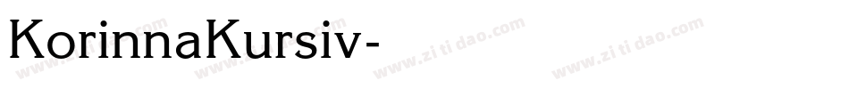 KorinnaKursiv字体转换