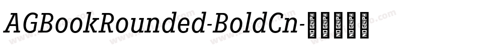 AGBookRounded-BoldCn字体转换