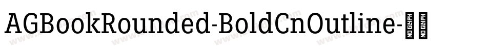 AGBookRounded-BoldCnOutline字体转换