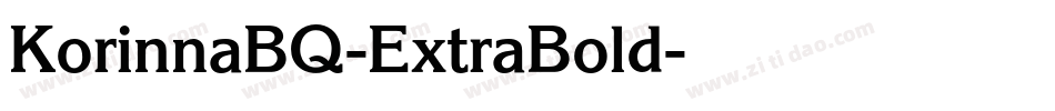 KorinnaBQ-ExtraBold字体转换