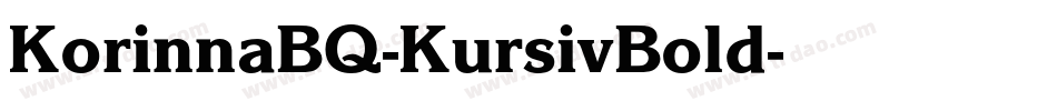 KorinnaBQ-KursivBold字体转换