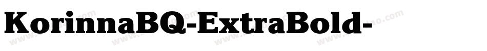 KorinnaBQ-ExtraBold字体转换