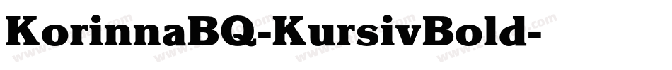KorinnaBQ-KursivBold字体转换