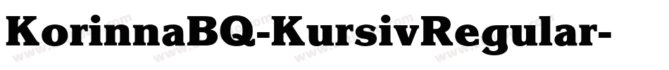 KorinnaBQ-KursivRegular字体转换