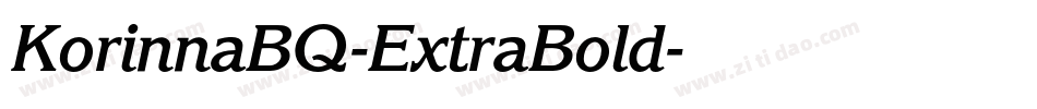 KorinnaBQ-ExtraBold字体转换