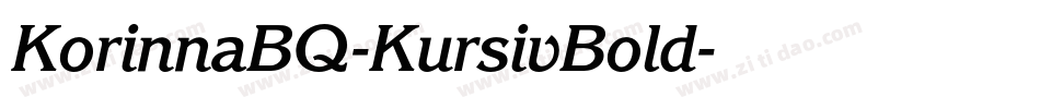 KorinnaBQ-KursivBold字体转换