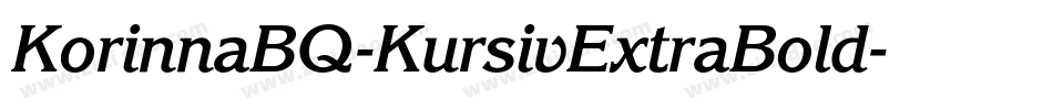 KorinnaBQ-KursivExtraBold字体转换