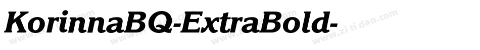 KorinnaBQ-ExtraBold字体转换