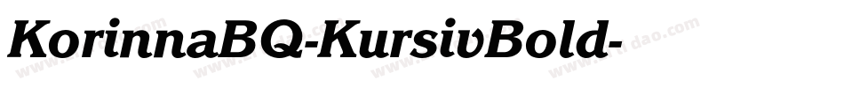 KorinnaBQ-KursivBold字体转换